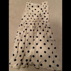 J crew silk polka dot dress